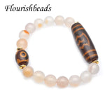 Tibetan Dzi Agates Stone Bracelet for Healing