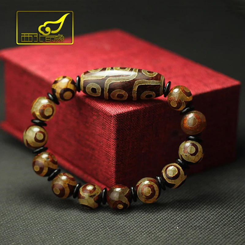 Tibetan Dzi Beads Bracelet Ethnic Style Natural Stone Materials