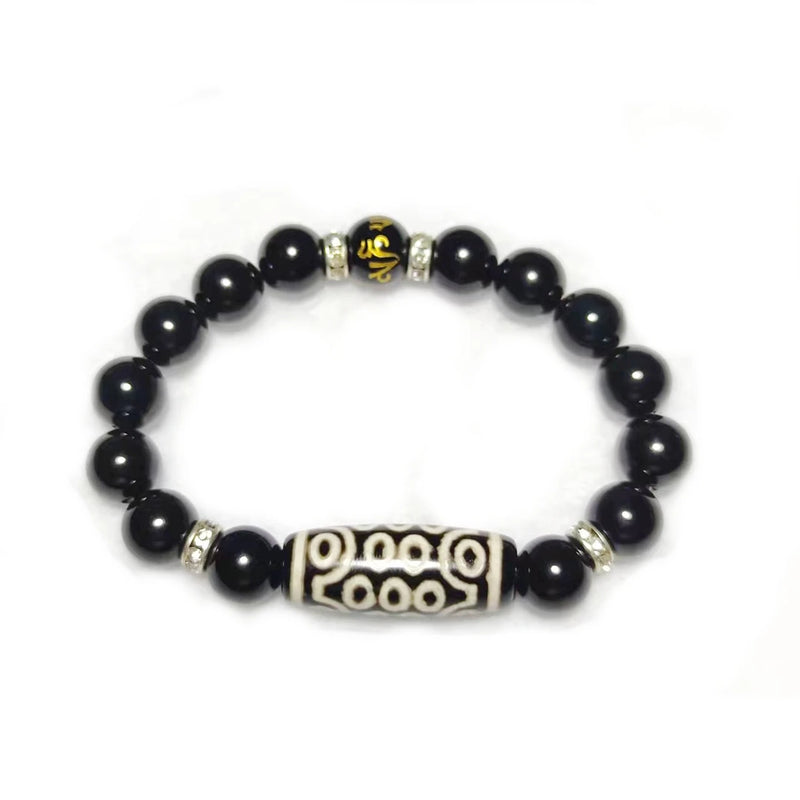 Tibetan 21 Eyes Agate Dzi Beads Bracelet