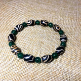 Tibetan Feng Shui DZI 8*12mm Beads Red Agate Bracelet
