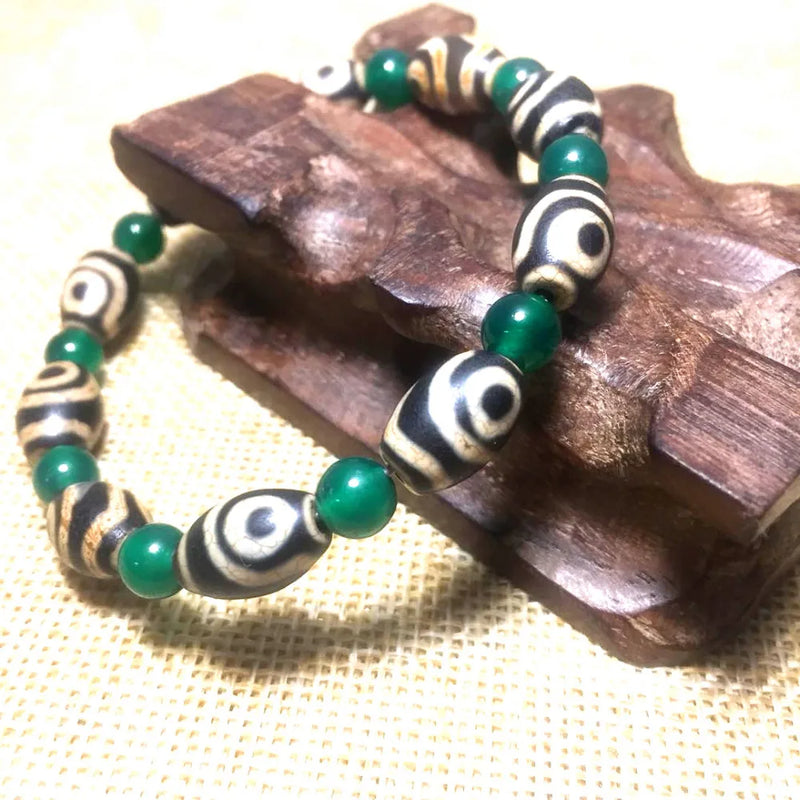 Tibetan Feng Shui DZI 8*12mm Beads Red Agate Bracelet