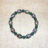 Tibetan Feng Shui DZI 8*12mm Beads Red Agate Bracelet