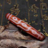 Tibetan Fire Offering 9 Eyes Red Agate Dzi Beads Necklace