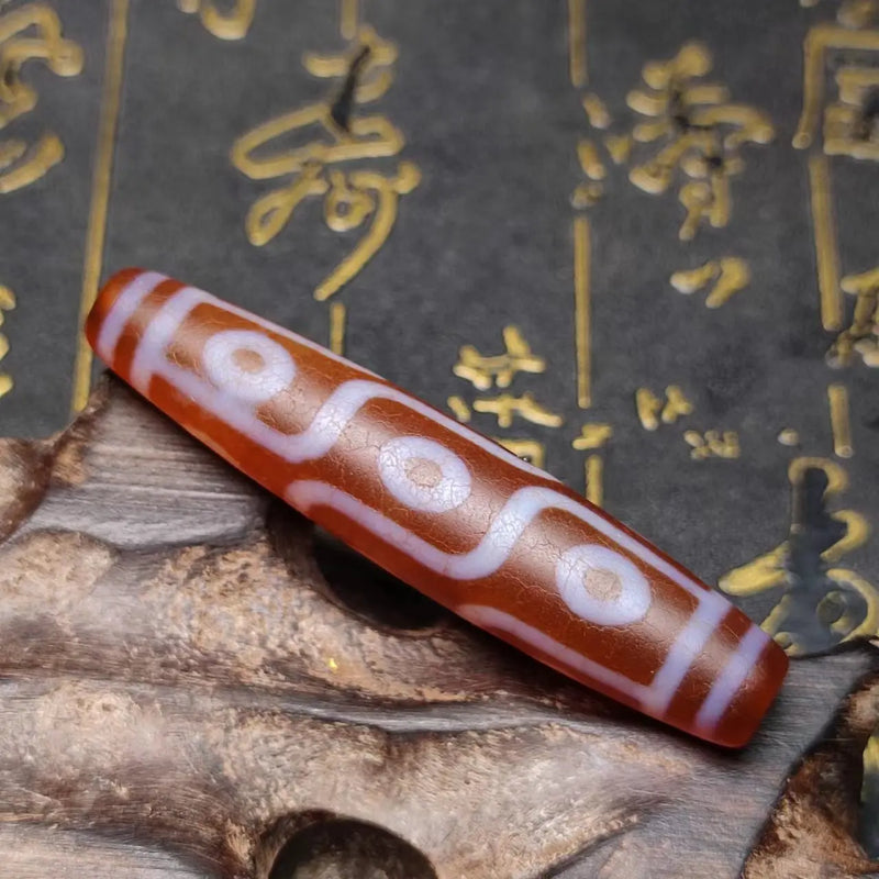 Dark Red Agate Old Dzi Beads Necklace for Men&Women
