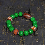 Tibetan Wealth God Totem Dzi Bead Bracelet