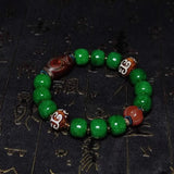 Tibetan Wealth God Totem Dzi Bead Bracelet