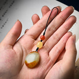 Tibetan Jade Key Chain Pendant Chinese Style Jade Jewelry