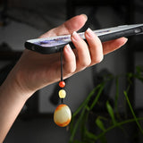Tibetan Jade Key Chain Pendant Chinese Style Jade Jewelry