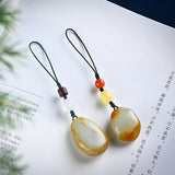 Tibetan Jade Key Chain Pendant Chinese Style Jade Jewelry