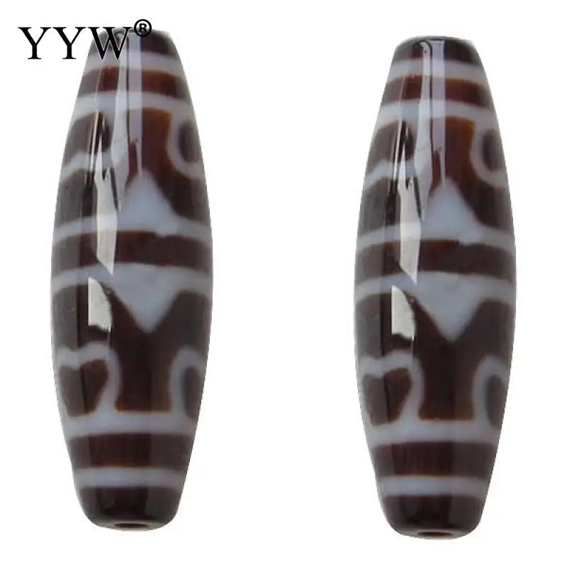 Tibetan Agate Dzi Beads Two Tone Natural Agates Beads