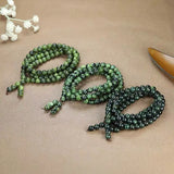 Tibetan Medicine Stone Necklace 108 Buddha Pearl Jade Bracelet Tee Model