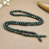 Tibetan Medicine Stone Necklace 108 Buddha Pearl Jade Bracelet Tee Model