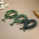 Tibetan Medicine Stone Necklace 108 Buddha Pearl Jade Bracelet Tee Model