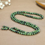 Tibetan Medicine Stone Necklace 108 Buddha Pearl Jade Bracelet Tee Model