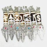 Tibetan Totem Old Agate Dzi Bead Vajvakilaka DIY Jewelry