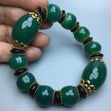 Tibetan Natural Agate Beads Bracelet Chalcedony Minimalist Jewelry