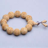 Tibetan Sandalwood Men's Bracelet 20mm Rosary Wood Beads