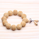 Tibetan Sandalwood Men's Bracelet 20mm Rosary Wood Beads