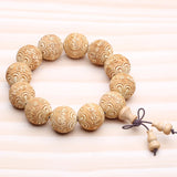 Tibetan Sandalwood Men's Bracelet 20mm Rosary Wood Beads