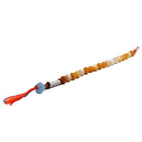 Tibetan OM Charm Red Weave Braided Bracelet Yellow Jade Quartz Beads Meditation