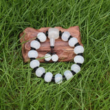 Tibetan Oblate 14*10mm Chalcedony Agate Bracelet