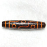 Tibetan Orange/Black 9 Eyes Totem DZI Beads For Men&Women