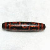 Tibetan Orange/Black 9 Eyes Totem DZI Beads For Men&Women