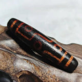 Tibetan Orange/Black 9 Eyes Totem DZI Beads For Men&Women