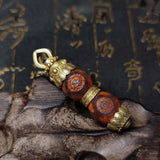 Tibetan Agate Dzi Beads Copper DIY Jewelry Pendant