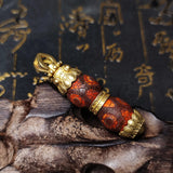 Tibetan Agate Dzi Beads Copper DIY Jewelry Pendant