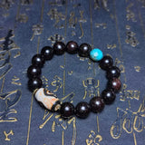 Tibetan Phoenix Eye Totem Incense for Old Black/White Agate Dzi Bead Bracelet