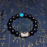 Tibetan Phoenix Eye Totem Incense for Old Black/White Agate Dzi Bead Bracelet