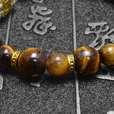 Tiger Eye Tibetan Prayer Wheel Bracelet for Good Luck