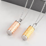 Tibetan Prayer Wheel Turner Cremation Ashes Urn Necklace for Men