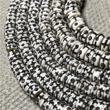 Tibetan Ox Bone Carving Cross 108 Spacer Beads Necklace Bracelet DIY