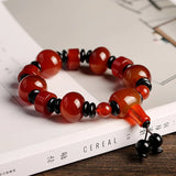 Tibetan Red Agate Bracelet Men's Beads Gift Men's Jewelry National Wind
