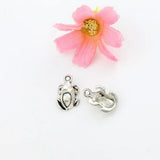 30pcs Tibetan Silver 3D Frog Charms Bead Pendants Jewelry