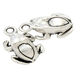 30pcs Tibetan Silver 3D Frog Charms Bead Pendants Jewelry