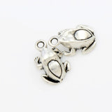 30pcs Tibetan Silver 3D Frog Charms Bead Pendants Jewelry