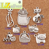 Tibetan Silver Cat Basket Clasp European Lobster Trigger Clip