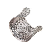 Tibetan Silver Bohemian Big Bangles Oval Cuff Bracelet