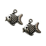 Tibetan Silver Fish Ocean Animal Spacer Charm Beads Alloy Jewelry Finding