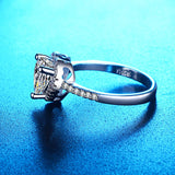 Tibetan Silver Heart Ring Romantic Gift Zircon Jewelry