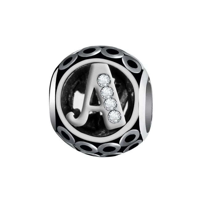 Tibetan Silver Hollow Beads Letter A Women's Fit Band Pan Charms Bra