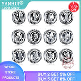 Tibetan Silver Hollow Beads Letter A Women's Fit Band Pan Charms Bra
