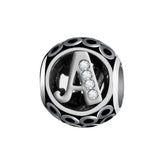 Tibetan Silver Hollow Beads Letter A Women's Fit Band Pan Charms Bra