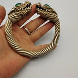 Tibetan Silver Dragon Head Bracelet Rotating Charm