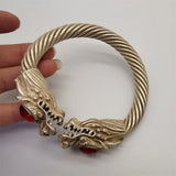 Tibetan Silver Dragon Bracelet Rotating Bangles
