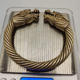Tibetan Silver Dragon Head Bracelet Rotating Charm