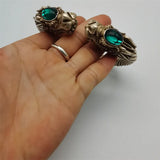 Tibetan Silver Dragon Head Bracelet Rotating Charm